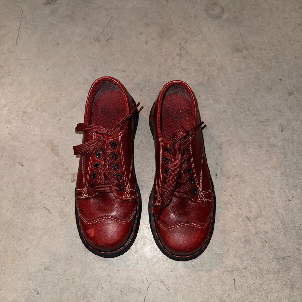 Dr. Martens Red Leather Shoes